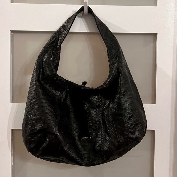 FURLA Elizabeth hobo snake embossed leather bag - Picture 2 of 13